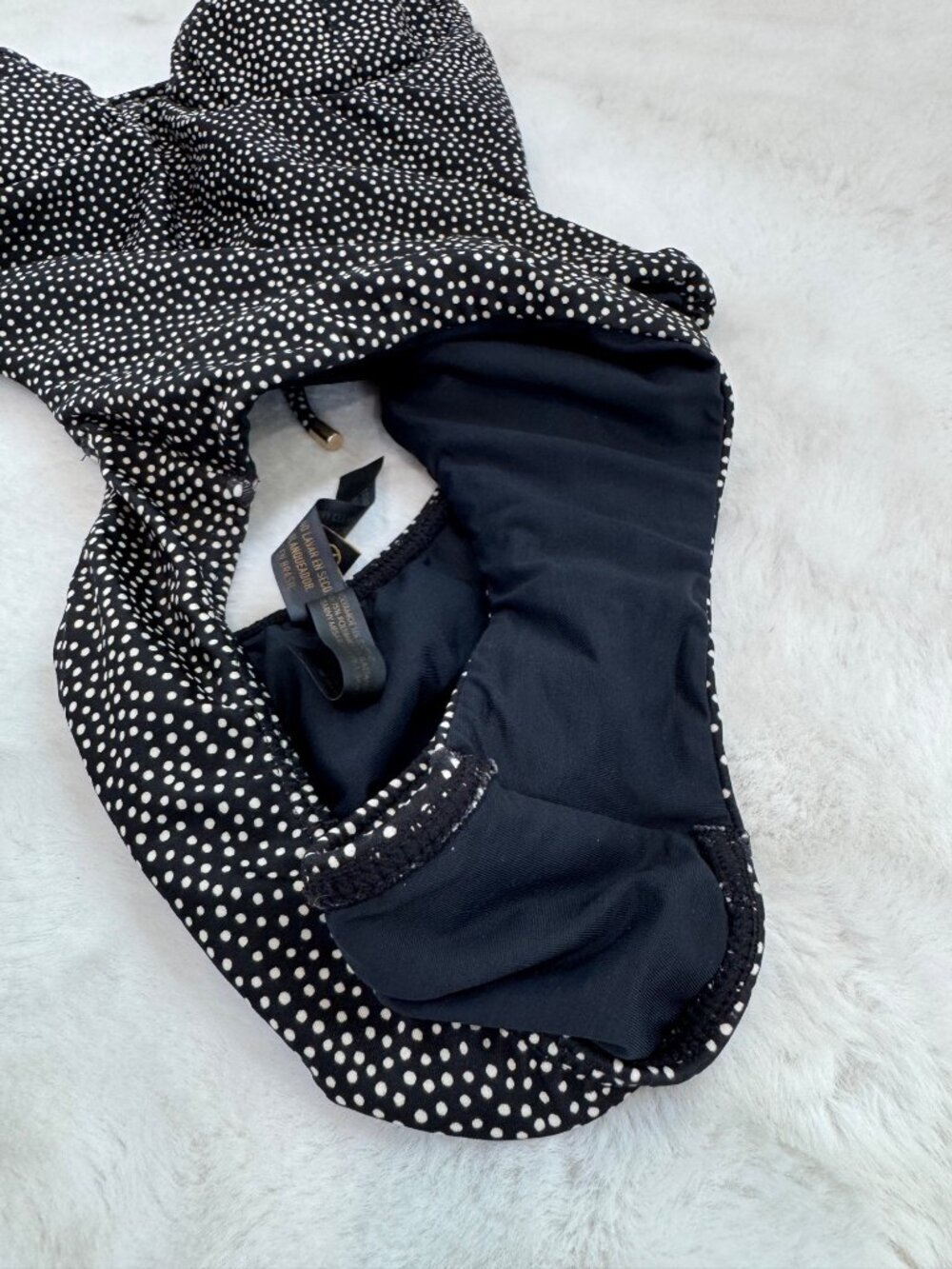 New Vix Paula Hermanny Women's Size M B&W dotted Dion Corsage One-Piece Swimsuit - Picture 5 of 16